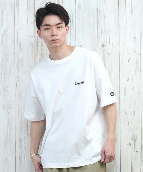 ELEMENT(エレメント)の「ELEMENT/エレメント 半袖Tシャツ バックプリント オーバーサイズ BF021-203(Tシャツ/カットソー・メンズ・ホワイト/イエロー×グレー/ブラック・XL/L/M)」の4枚目の写真