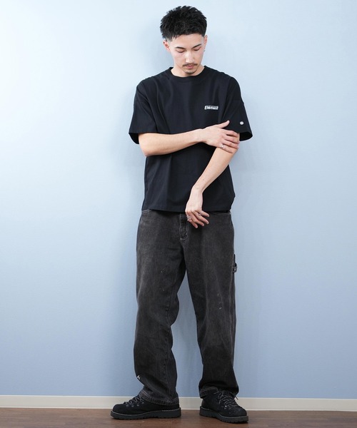 ELEMENT(エレメント)の「ELEMENT/エレメント 半袖Tシャツ バックプリント オーバーサイズ BF021-203(Tシャツ/カットソー・メンズ・ホワイト/イエロー×グレー/ブラック・XL/L/M)」の14枚目の写真