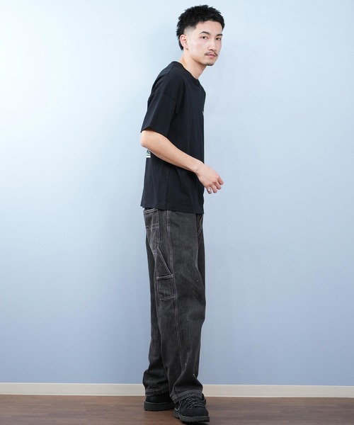 ELEMENT(エレメント)の「ELEMENT/エレメント 半袖Tシャツ バックプリント オーバーサイズ BF021-203(Tシャツ/カットソー・メンズ・ホワイト/イエロー×グレー/ブラック・XL/L/M)」の17枚目の写真