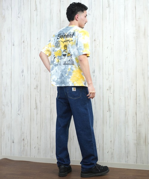 ELEMENT(エレメント)の「ELEMENT/エレメント 半袖Tシャツ バックプリント オーバーサイズ BF021-203(Tシャツ/カットソー・メンズ・ホワイト/イエロー×グレー/ブラック・XL/L/M)」の22枚目の写真