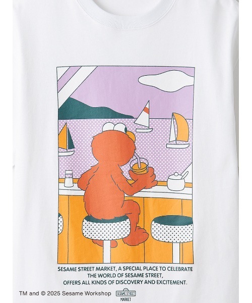 tシャツ 「UNISEX」エルモ　アートTシャツ（TAPE） レディース メンズ UNISEX】エルモ アートTシャツ（TAPE）（Tシャツ/カットソー