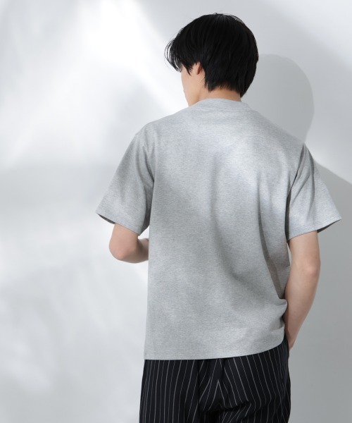 NANO universe（ナノユニバース）の「Anti Soaked(R)  汗染み防止 モックネックレギュラーシルエットTシャツ（Tシャツ/カットソー・メンズ・ホワイト/ブラック/トップグレー/ダークブルー・S/M/L/XL）」の22枚目の写真