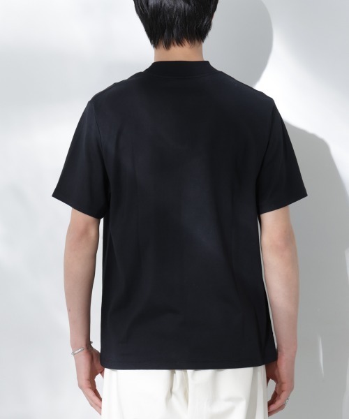 Anti Soaked(R)  汗染み防止 モックネックレギュラーシルエットTシャツ Anti Soaked(R) 汗染み防止 モックネック レギュラーシルエット
