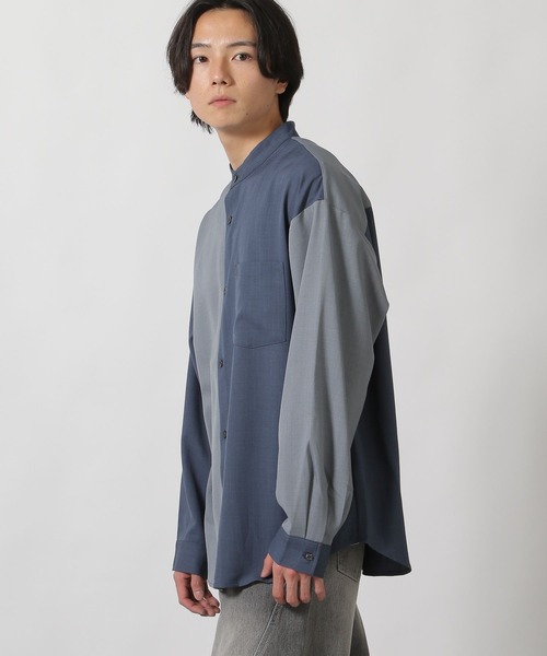 LAKOLE（ラコレ）の「DRYバンドクレイジーシャツ / 289681（シャツ/ブラウス・メンズ・ブラック/ブルー/サンドグレー・MEDIUM/LARGE）」の3枚目の写真