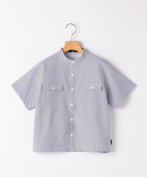 SHIPS（シップス）の「SHIPS KIDS:100～130cm /〈UVカット/吸水速乾〉ドライタッチ ストライプ シャツ（シャツ/ブラウス・キッズ・ブルー系/ベージュ系その他・120/110/100/130）」の14枚目の写真