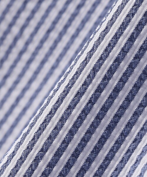 SHIPS（シップス）の「SHIPS KIDS:100～130cm /〈UVカット/吸水速乾〉ドライタッチ ストライプ シャツ（シャツ/ブラウス・キッズ・ブルー系/ベージュ系その他・120/110/100/130）」の8枚目の写真