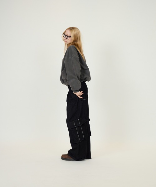 CIASU（シアス）の「ヴィンテージカレッジスウェット（スウェット・メンズ・ブラック/グレー/チャコールグレー/ブラウン/オレンジ・MEDIUM/LARGE）」の22枚目の写真