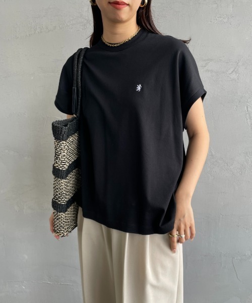 GYMPHLEX（ジムフレックス）の「[GYMPHLEX/ジムフレックス] ワンポイントロゴ刺繍 ノースリーブカットソー（Tシャツ/カットソー・レディース・ホワイト/ブラック/イエロー・14）」の19枚目の写真