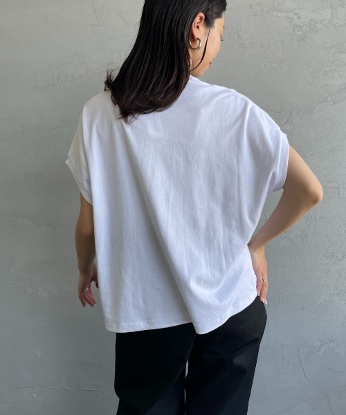 GYMPHLEX（ジムフレックス）の「[GYMPHLEX/ジムフレックス] ワンポイントロゴ刺繍 ノースリーブカットソー（Tシャツ/カットソー・レディース・ホワイト/ブラック/イエロー・14）」の12枚目の写真