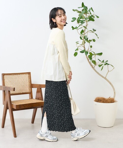 FREAK'S STORE（フリークスストア）の「アーミーリブ コンビ ピグメントロンT/ドッキングカットソー（Tシャツ/カットソー・レディース・パープル/ナチュラル/チャコールグレー・ﾌﾘ-）」の13枚目の写真