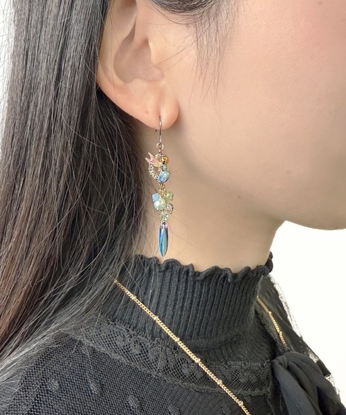 【ANNA SUI】即対応 妖精とスノードロップモチーフ イヤリング ANNA SUI イヤリング 妖精とスノードロップモチーフ レディース
