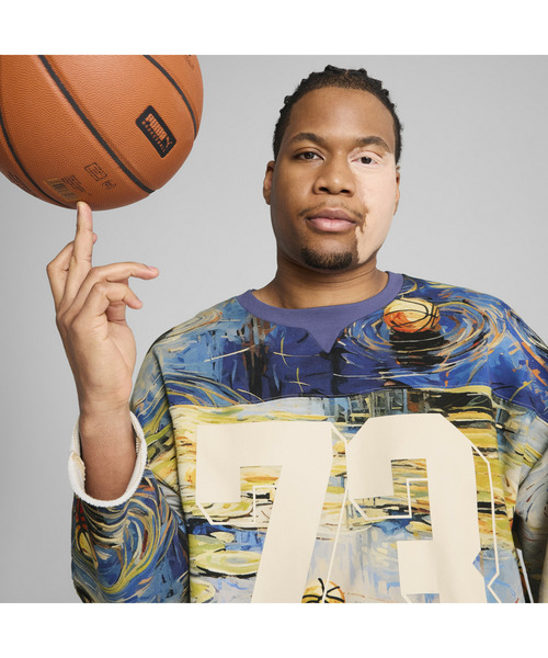 PUMA（プーマ）の「PUMA プーマ メンズ バスケットボール ディラン イクスビット ホッケー セーター（スウェット・メンズ・ブルー・LARGE/MEDIUM/X-SMALL/SMALL/X-LARGE）」の2枚目の写真