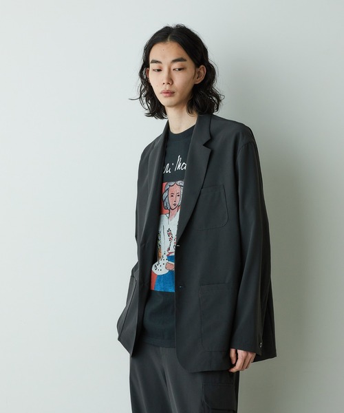 NANO universe（ナノユニバース）の「「HOTEL PALACE」オテルパラス 2つボタンアスレチックテックジャケット（テーラードジャケット・メンズ・ブラック/ベージュ・M/L）」の4枚目の写真