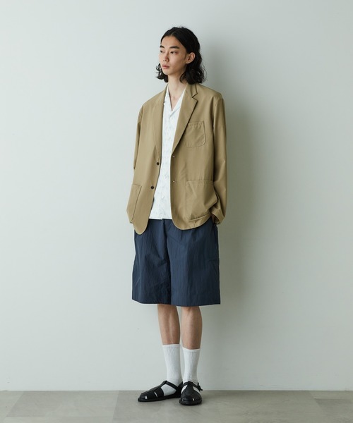 NANO universe（ナノユニバース）の「「HOTEL PALACE」オテルパラス 2つボタンアスレチックテックジャケット（テーラードジャケット・メンズ・ブラック/ベージュ・M/L）」の9枚目の写真