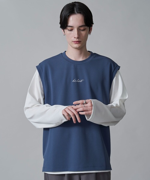 BROWNY（ブラウニー）の「BROWNY/カルゼアンサンブルベスト（アンサンブル・メンズ・チャコール/ブルー・MEDIUM/LARGE）」の5枚目の写真