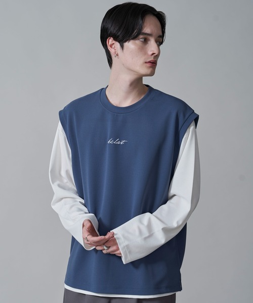 BROWNY（ブラウニー）の「BROWNY/カルゼアンサンブルベスト（アンサンブル・メンズ・チャコール/ブルー・MEDIUM/LARGE）」の6枚目の写真