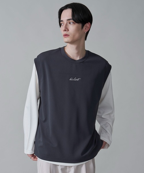 BROWNY（ブラウニー）の「BROWNY/カルゼアンサンブルベスト（アンサンブル・メンズ・チャコール/ブルー・MEDIUM/LARGE）」の3枚目の写真