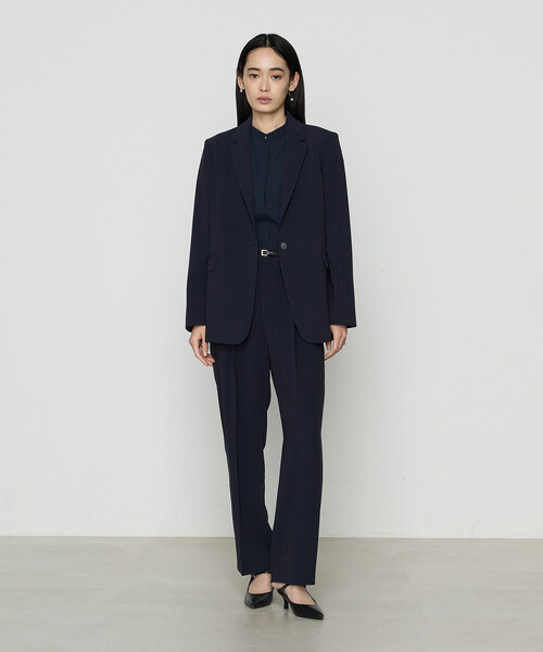 COMME CA(コムサ)の「【セットアップ対応】アチェローザダブルクロス テーラードジャケット(スーツジャケット・レディース・グリーン系その他/ネイビー・11号/9号)」の8枚目の写真