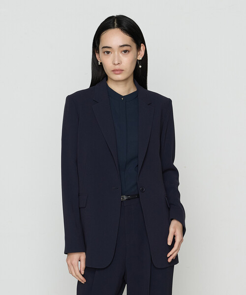 COMME CA(コムサ)の「【セットアップ対応】アチェローザダブルクロス テーラードジャケット(スーツジャケット・レディース・グリーン系その他/ネイビー・11号/9号)」の10枚目の写真