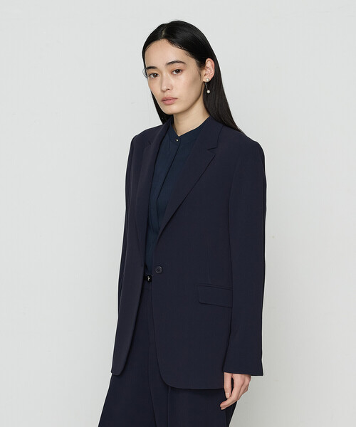 COMME CA(コムサ)の「【セットアップ対応】アチェローザダブルクロス テーラードジャケット(スーツジャケット・レディース・グリーン系その他/ネイビー・11号/9号)」の11枚目の写真