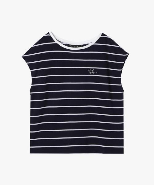セール】ボーダーフレンチスリーブTシャツ（Tシャツ/カットソー