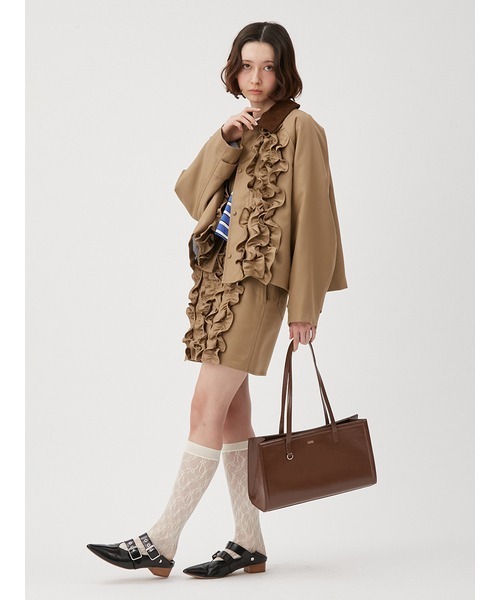 FURFUR(ファーファー)の「【WEB限定カラー】ワイドトートバッグ(トートバッグ・レディース・ブラウン/ピンク/ブラック/グレイッシュベージュ/オリーブ/アイボリー・FREE)」の20枚目の写真