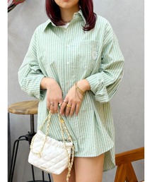 EVRIS | SUNNYモチーフストライプオーバーサイズシャツ(シャツ/ブラウス)