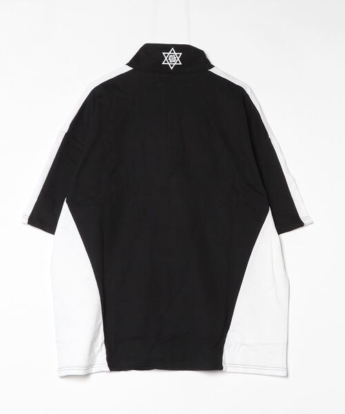 SILVER BULLET(シルバーバレット)の「『PSYCHO NATION/サイコネーション』切り替えハーフZIP TEE(Tシャツ/カットソー・メンズ・ブラック系1/ブラック系2/ホワイト系1・L/M)」の4枚目の写真