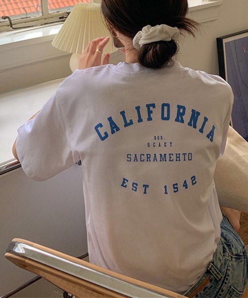 Lace Ladies（レースレディース）の「配色 ロゴ クルーネック 半袖 Tシャツ（Tシャツ/カットソー・レディース・ネイビー/ホワイト・M/XL）」の7枚目の写真
