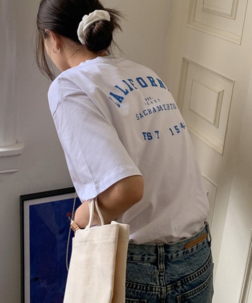 Lace Ladies（レースレディース）の「配色 ロゴ クルーネック 半袖 Tシャツ（Tシャツ/カットソー・レディース・ネイビー/ホワイト・M/XL）」の11枚目の写真