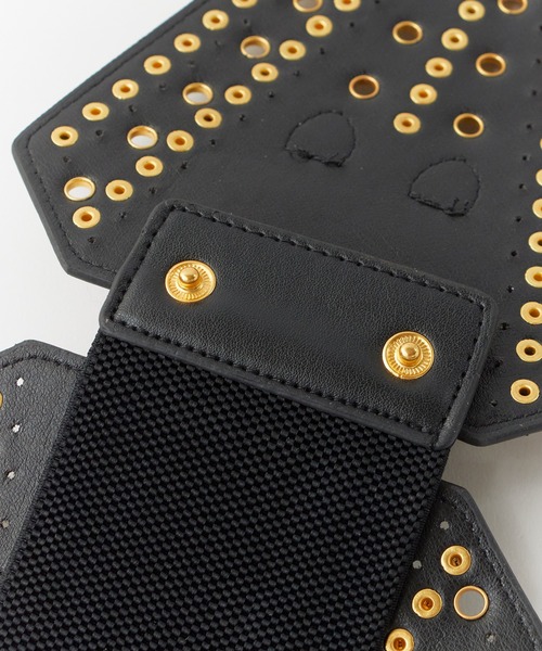 セール】Wide studded belt / ワイドスタッズベルト（ベルト