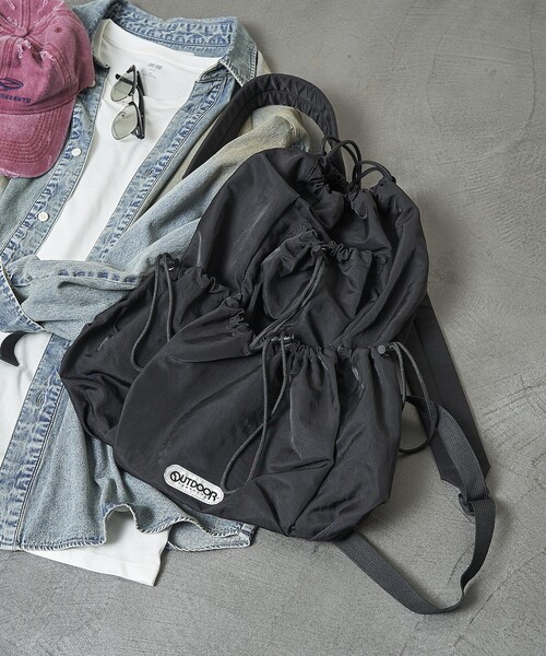 ✨極美品✨アウトドアプロダクツ 別注 ドロストバックパック リュック ナイロン セール】OUTDOOR PRODUCTS/アウトドアプロダクツ 別注 ナイロン