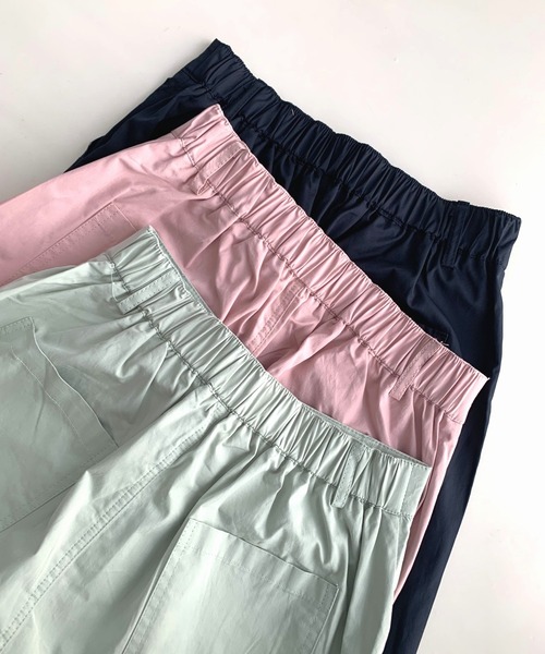 Q（キュー）の「ワイドストレートパンツ（スラックス・レディース・ネイビー/ベビーピンク/ライトオリーブ・MEDIUM）」の16枚目の写真
