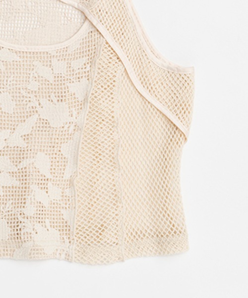 エンブロイダリーメッシュタンク / Embroidery Mesh Tank（タンク