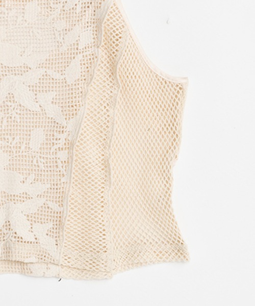 セール】エンブロイダリーメッシュタンク / Embroidery Mesh