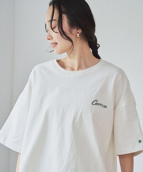 CONVERSE(コンバース)の「【WEB限定】CONVERSE シューズプリントTシャツ(Tシャツ/カットソー・レディース・オフホワイト/ダークグレー/その他1/その他2・M/L)」の6枚目の写真