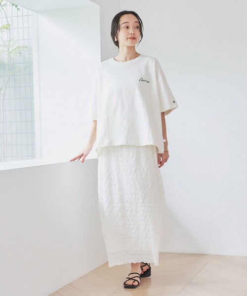 CONVERSE(コンバース)の「【WEB限定】CONVERSE シューズプリントTシャツ(Tシャツ/カットソー・レディース・オフホワイト/ダークグレー/その他1/その他2・M/L)」の9枚目の写真