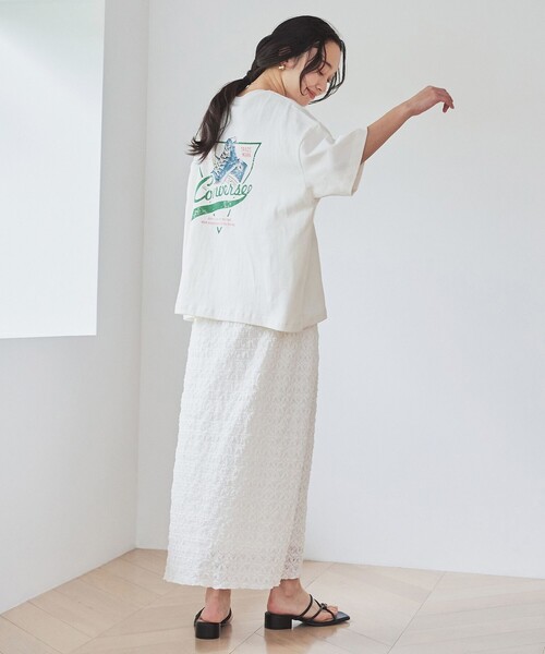CONVERSE(コンバース)の「【WEB限定】CONVERSE シューズプリントTシャツ(Tシャツ/カットソー・レディース・オフホワイト/ダークグレー/その他1/その他2・M/L)」の11枚目の写真