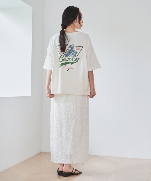 CONVERSE(コンバース)の「【WEB限定】CONVERSE シューズプリントTシャツ(Tシャツ/カットソー・レディース・オフホワイト/ダークグレー/その他1/その他2・M/L)」の12枚目の写真