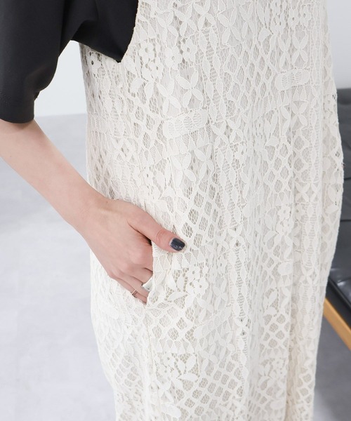 AMERICAN HOLIC（アメリカンホリック）の「レースキャミロングワンピース（ワンピース・レディース・アイボリー/ブラック・M/L）」の11枚目の写真
