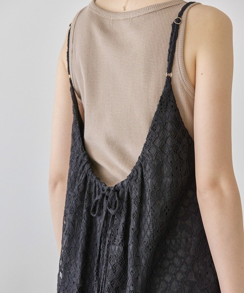 AMERICAN HOLIC（アメリカンホリック）の「レースキャミロングワンピース（ワンピース・レディース・アイボリー/ブラック・M/L）」の7枚目の写真