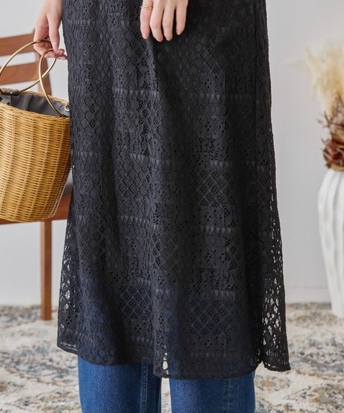 AMERICAN HOLIC（アメリカンホリック）の「レースキャミロングワンピース（ワンピース・レディース・アイボリー/ブラック・M/L）」の3枚目の写真