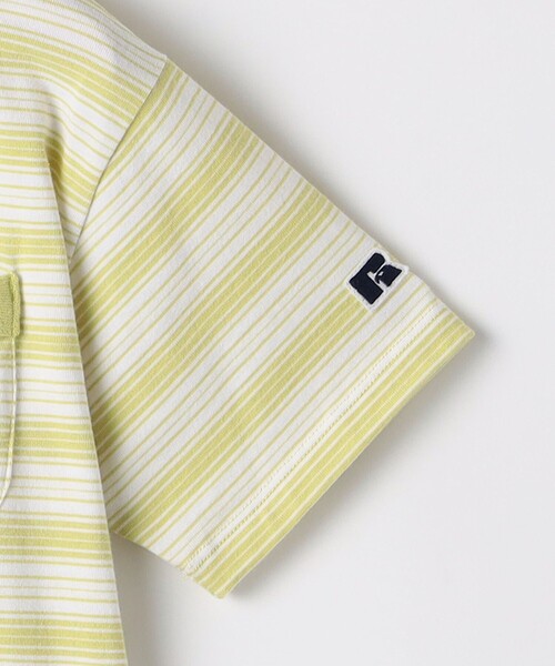 SHIPS(シップス)の「【SHIPS KIDS別注】RUSSELL ATHLETIC:140~160cm /ボーダーTEE(Tシャツ/カットソー・キッズ・グリーン/イエロー・140/150/160)」の5枚目の写真