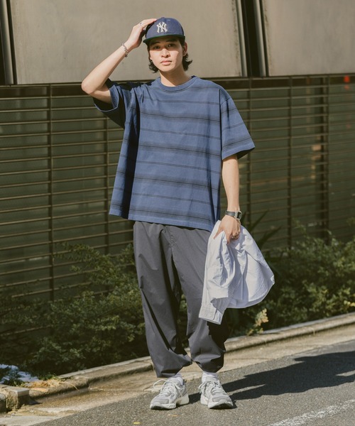 RAGEBLUE(レイジブルー)の「ピグメント/ボーダー柄オーバーサイズTシャツ(Tシャツ/カットソー・メンズ・ブルー系その他/グレー系その他・MEDIUM/LARGE)」の8枚目の写真