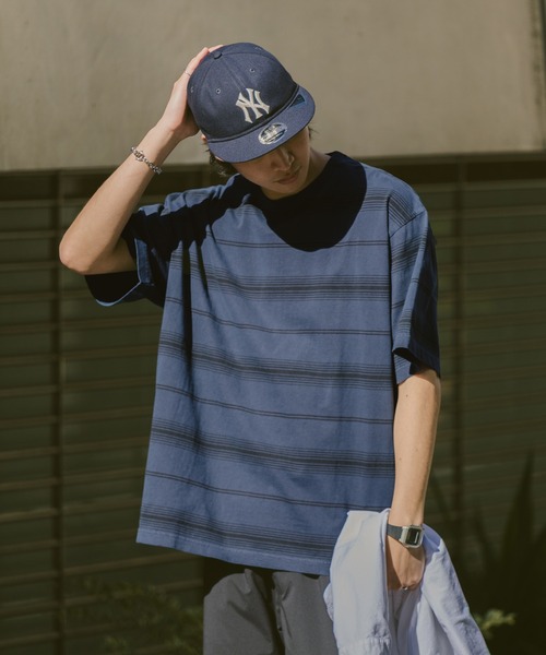RAGEBLUE(レイジブルー)の「ピグメント/ボーダー柄オーバーサイズTシャツ(Tシャツ/カットソー・メンズ・ブルー系その他/グレー系その他・MEDIUM/LARGE)」の10枚目の写真