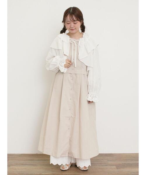 ゆゆ様お取り置き(一時8/2まで)Samansa Mos2 ワンピ セール】【ゆべしコラボ】無地＆ドット柄アソート切替2WAY