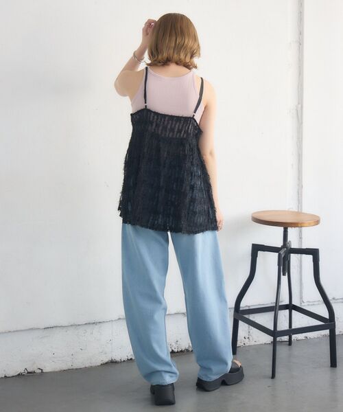 RETRO GIRL(レトロガール)の「フリンジレイヤードOP(ワンピース・レディース・ブラック/オフホワイト・FREE)」の15枚目の写真