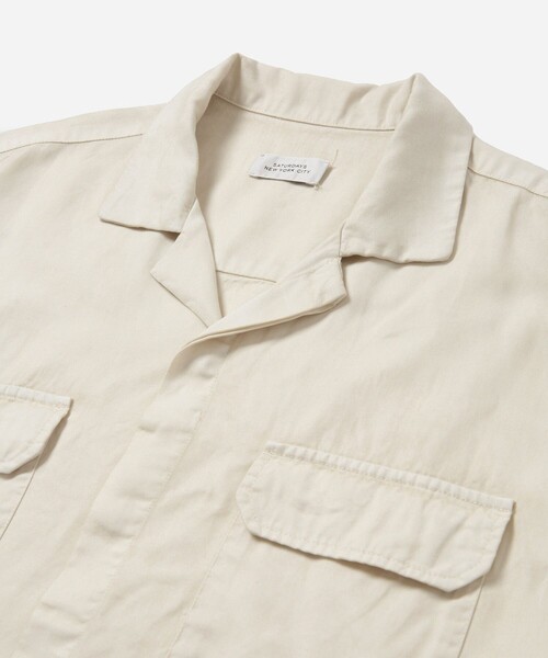 Saturdays NYC（サタデーズ ニューヨークシティ ）の「Gibson Pigment Dyed SS Shirt（シャツ/ブラウス・メンズ・ブラック/グリーン/オフホワイト・XL/M/L/S）」の20枚目の写真