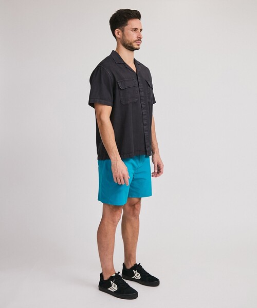 Saturdays NYC（サタデーズ ニューヨークシティ ）の「Gibson Pigment Dyed SS Shirt（シャツ/ブラウス・メンズ・ブラック/グリーン/オフホワイト・XL/M/L/S）」の9枚目の写真