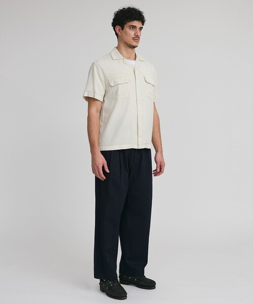 Saturdays NYC（サタデーズ ニューヨークシティ ）の「Gibson Pigment Dyed SS Shirt（シャツ/ブラウス・メンズ・ブラック/グリーン/オフホワイト・XL/M/L/S）」の15枚目の写真